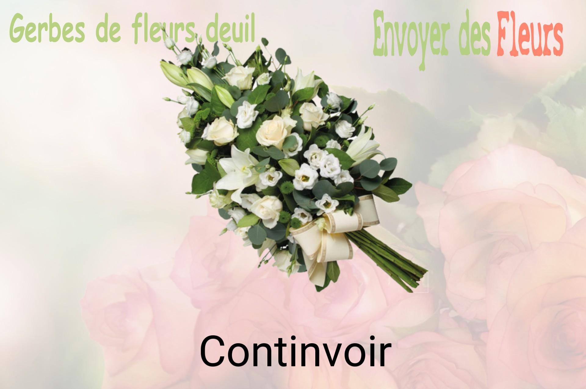 Gerbe de fleurs de deuil livrée à Continvoir